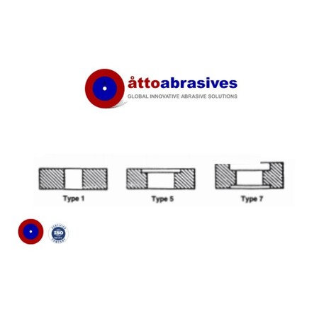 Atto Abrasives Regulating Feed Wheel Type 1. 6" x 3" x 1-1/2" 4W150-075-AR1